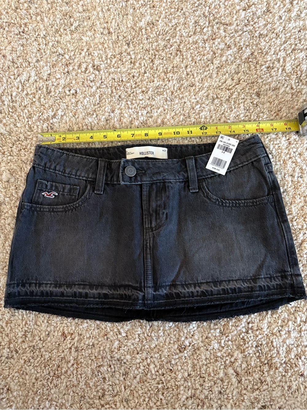 Hollister Black Denim Mini Skort - Women's